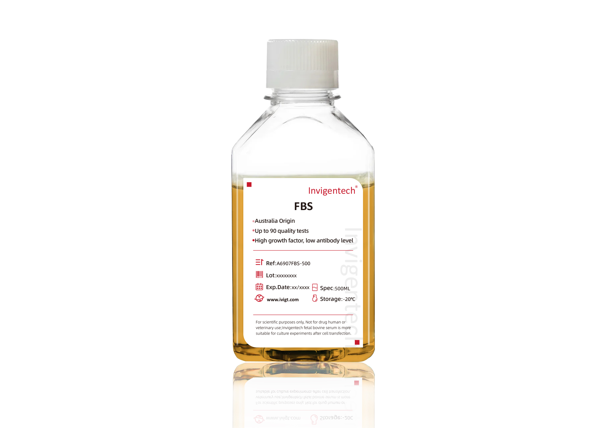 Invigentech Fetal Bovine Serum (FBS) - Australia Origin,A6907FBS